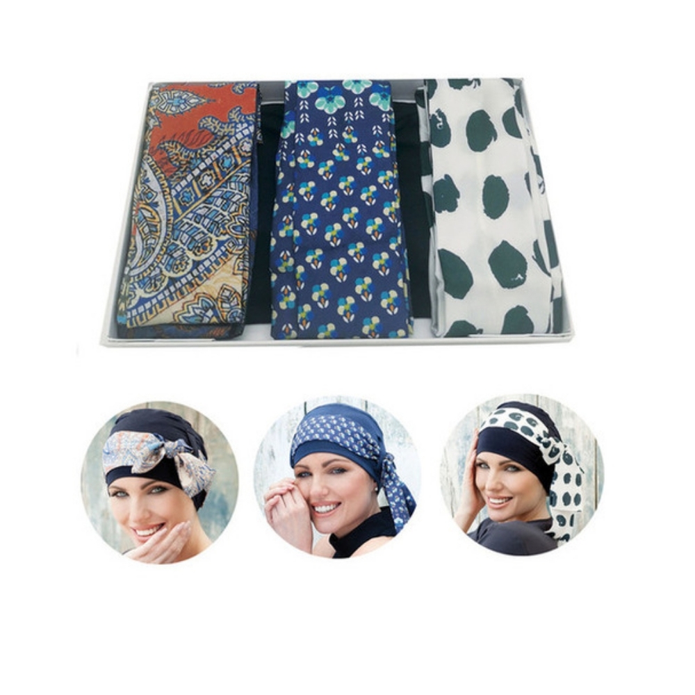 Gift Box: 1 Chemo Cap + 3 Scarves